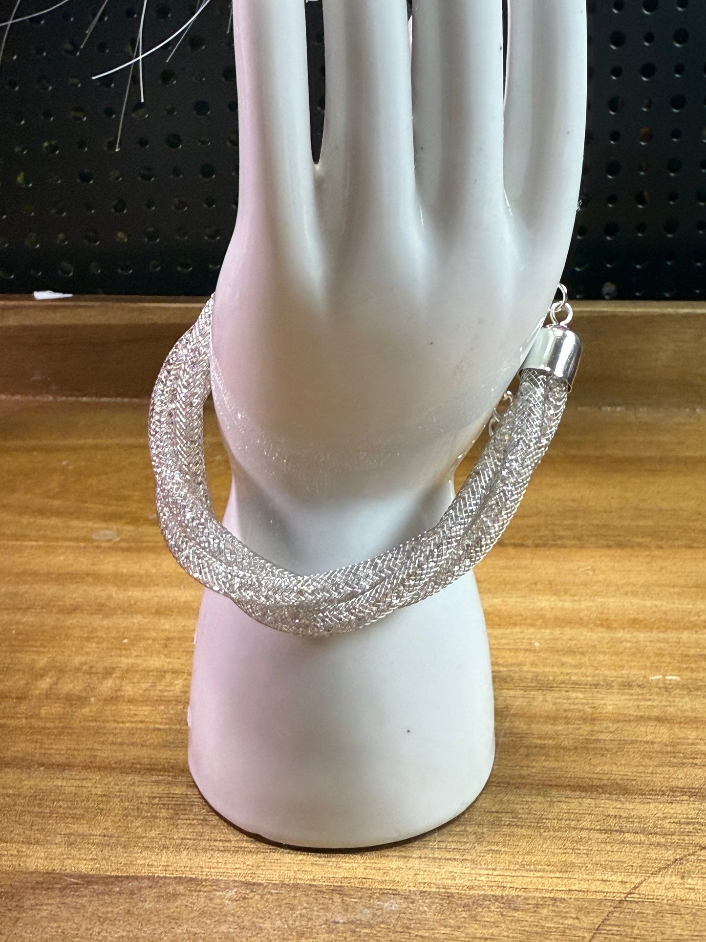 White Australian twisted Double row bracelet