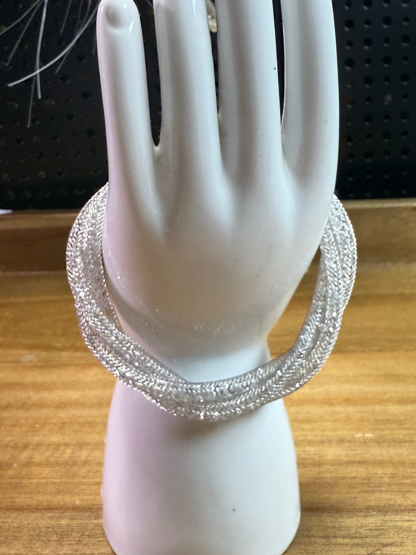 White Australian twisted Double row bracelet