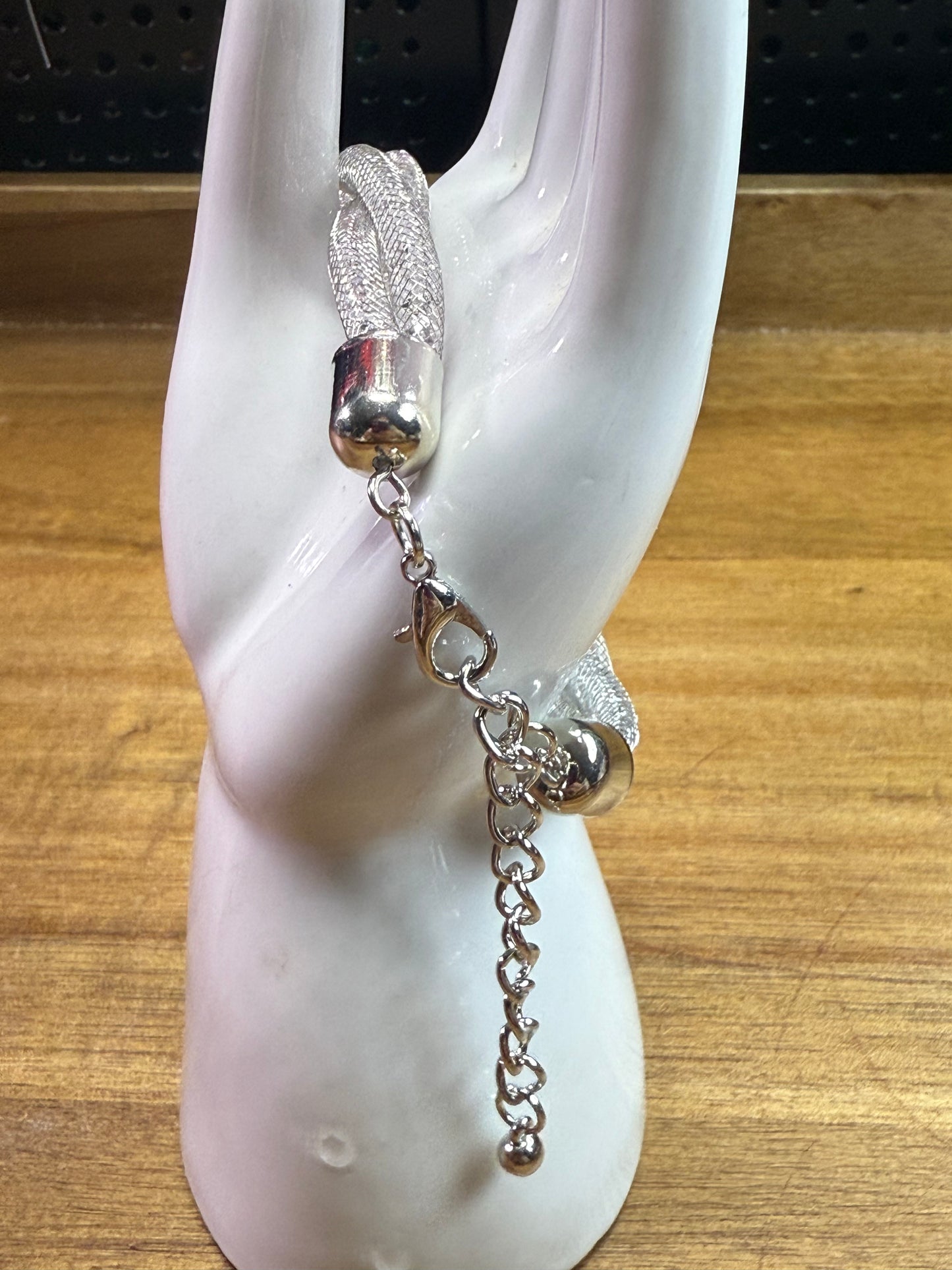White Australian twisted Double row bracelet