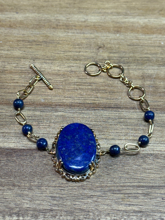 Lapis Lazuli 18K YG plated (size.6.50)