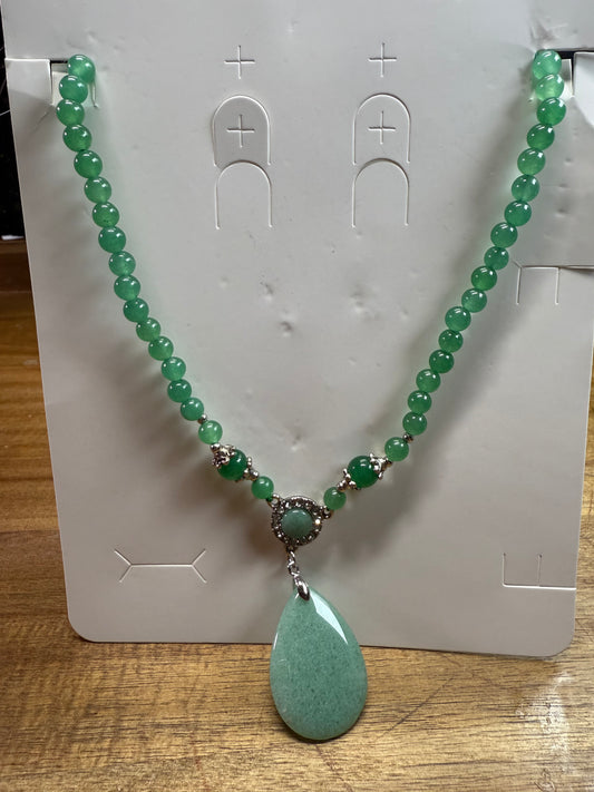 Green Aventurine Crystal Necklace
